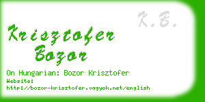 krisztofer bozor business card